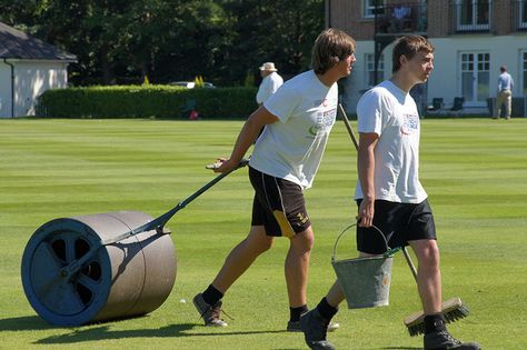 7 Great Benefits to Why Use a Lawn Roller - Grow Gardener Blog Lawn Striping, Lawn Rollers, Lawn Roller, Boarding School Aesthetic, Planting Grass, Easy Landscaping, Healthy Garden, Grass Seed, Boarding School