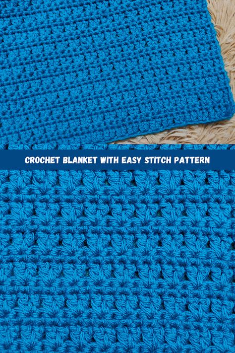 Raji's Craft Hobby: Crochet Blanket With Easy Stitch Pattern Amanda Crochets, Crochet Blanket Stitches, Crochet Blanket Stitch, Crochet Blanket Stitch Pattern, Blanket Stitches, Stitches Pattern, Modern Crochet Blanket, Fast Crochet, Crocheted Blankets