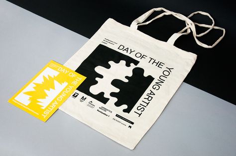 Day of the Young Artist on Behance Design Shapes, Eco Logo, Jack In The Box, Eco Bag, Layout Inspiration, Custom Bags, Young Artist, Graphic Design Posters, Art Clothes