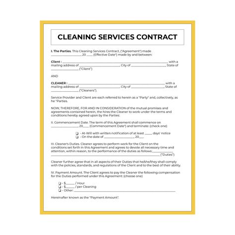 10 Best Free Printable Cleaning Business Forms - printablee.com Cleaning Contracts Template, House Cleaning Business Cards Ideas, Cleaning Business Contract, Cleaning Business Forms Free Printable, Cleaning Contracts Free Printable, Cleaning Business Plan, Cleaning Service Contract, Cleaning Business Forms, House Cleaning Checklist Printable