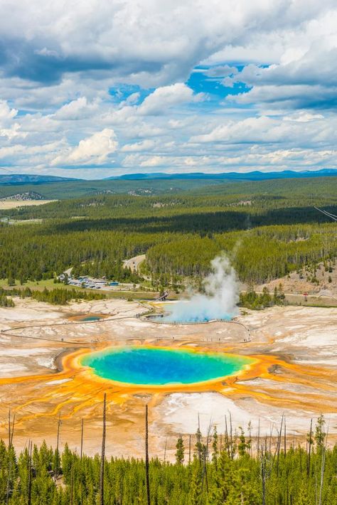 Yellowstone National Park Pictures, Yellowstone National Park Photography, Yellowstone Photography, Yellowstone Wyoming, Travel Wyoming, Grand Prismatic Spring, Biscayne National Park, Grand Prismatic, Lamar Valley