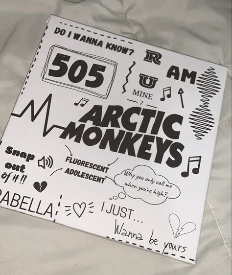 musica frases álbumes Monkey Drawing, Do I Wanna Know, Artic Monkeys, Personal Taste, Arctic Monkeys, Monkeys, Painting Ideas, Wall Painting, Bullet Journal