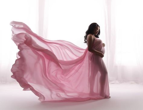 Maternity Flowy Dress, Flowy Dress, Pregnancy Shoot, Pregnancy Photoshoot, Pregnancy Photos, White Dress, White, Pink