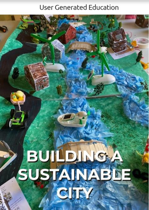 Go Green Project For School, Social Project Ideas, Sustainable City Model School Project, Sustainable City Model, Social Design Project, Sustainability Projects School, City Model For School Project, Sustainable Development Design, Recycle Activities