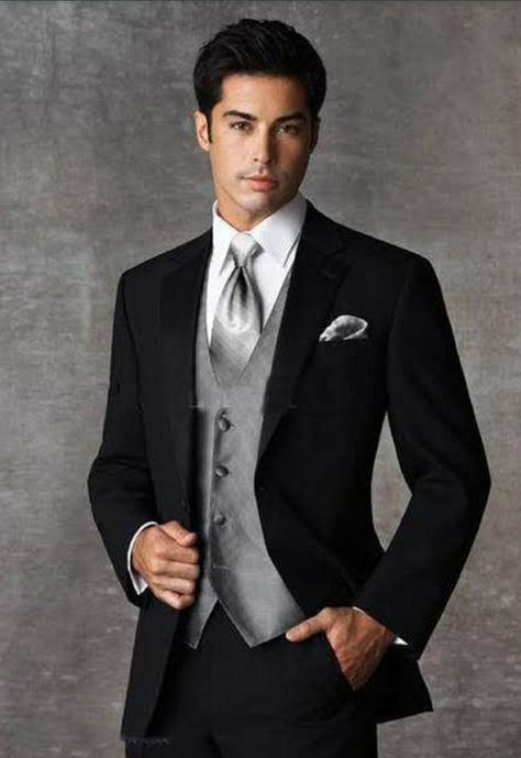 Wedding Suits Men Black, Black Groom, Groomsmen Tuxedos, Wedding Tux, Prom Tuxedo, Costume Noir, Groom Tuxedo, Black Tux, Vest And Tie