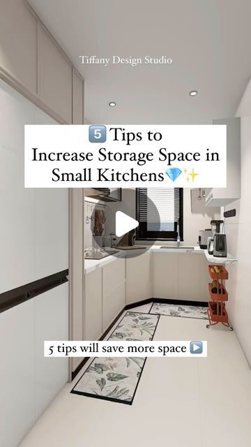 Tiffany design studio💎 on Instagram: "Caption on video ⬆️💎✨ • • • #tiffanydesignstudio #kitchendesignideas #smallkitchen" Kitchen Planning, Beauty Room Decor, Small Kitchen Decor, Studio Kitchen, Beautiful Kitchen, Kitchen Plans, Tiny Kitchen, Kitchen Decoration, Beauty Room