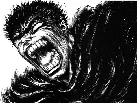 Guts rage Anime Rage, Black And White, Anime, White, Black