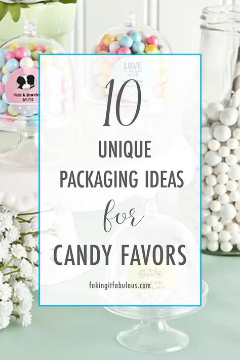 The Best Party Favor Candy Containers for 2022. Candy Containers Ideas, Candy Favors Ideas, Candy Bags Ideas, Unique Packaging Ideas, Favor Display, Diy Giveaway, Candy Favor Boxes, Candy Bag Favors, Candy Display