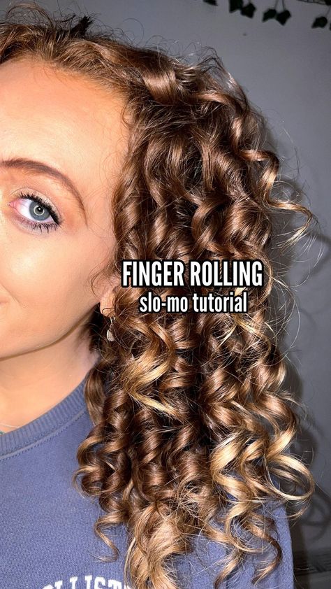 How To Get Ringlet Curls Natural, Curly Ringlet Hair, How To Finger Roll Hair, How To Get Ringlet Curls, How To Finger Coil Curly Hair, Finger Rolling Curly Hair, How To Finger Curl Hair, Finger Coiling Curly Hair, Finger Curls Tutorial