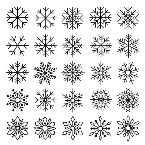 Snowflake Clipart, Snowflakes Drawing, Black And White Vector, Christmas Embroidery Patterns, Stylist Tattoos, Clipart Black And White, Snowflake Designs, Snowflake Pattern, Christmas Embroidery