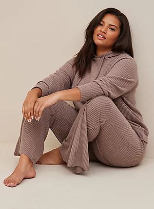 Waffle Hacci Lounge Flare Pant, MUSHROOM Mid Size Lounge Wear, Plus Size Lounge Wear, Lounge Wear Plus Size, Lounge Wear Sets, Comfy Pajamas, Plus Size Tights, Ruched Sleeve Blazer, Affordable Plus Size Clothing, Test Shoot