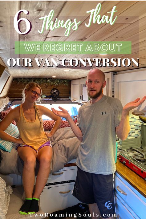 When converting a campervan yourself, you are likely to make mistakes or have regrets. With our tiny amount of experience, things were bound to go wrong. It’s hard to get everything perfect, especially for our first ever van conversion. Here are the top 6 things we regret about our campervan conversion. #vanconversion #vanlife #campervan #build #DIY Convert A Van Into A Camper, Van Conversion Simple, Van Life Interior Design, Ford Custom Van Conversion, Cheap Camper Van Conversion, Sprinter Van Conversion With Kids, Short Wheel Base Van Conversion, Budget Van Conversion, Conversion Van Camper