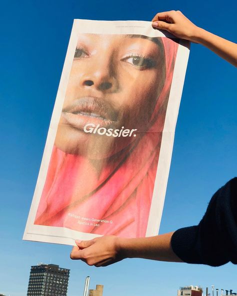 Glossier on Instagram: “@nytimes Sunday Styles ✨🏙” Glossier Pop Up, Makeup Marketing, Ads Creative Advertising Ideas, Sunday Style, Calligraphy Art Print, Publication Design, Editorial Layout, Marketing Campaign, Creative Ads