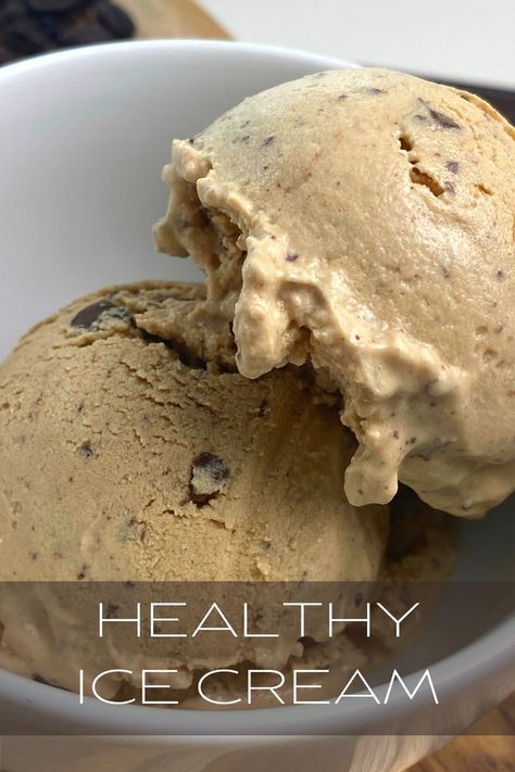 This is a healthy low calorie dessert you can have everyday - yogurt coffee ice cream. I added chopped dark chocolate for extra favor and some crunch. It came out absolutely divine! This is a frozen yogurt dessert that taste and looks like ice cream, so it is ice cream:) #frozenyogurt #yogurticecream #coffeeicecream #healthyicecream #lowcalorieicecream Diy Yogurt Ice Cream, Ice Cream In A Can Recipe, Healthy Ice Cream Machine Recipes, Heart Healthy Ice Cream, Ice Cream Alternative Healthy, Froyo Recipe Homemade Frozen Yogurt, Low Calorie Homemade Ice Cream, No Churn Frozen Yogurt, Greek Ice Cream