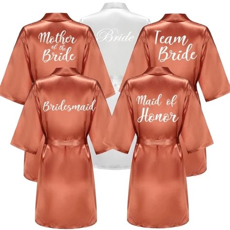 Just found this amazing item on AliExpress. Check it out! $6.76 | New Bathrobe Bride Satin-Silk Robe Women Bridal Party Sister Team Mother Shower Gift Bridesmaid Wedding Short Robes Bridal Robes Personalized, Rose Gold Bride, Sister Of The Groom, Robe Women, Rose Gold Bridesmaid, Bride Sister, Bride Squad, Silk Robe, Bridesmaid Robes