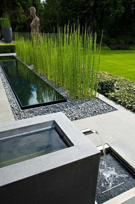 Lawnless Landscaping, Moderne Have, Kolam Air, English Garden Design, Modern Asian, Modern Landscape Design, Modern Garden Design, Garden Types, Modern Backyard