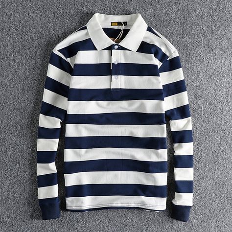 SKU:xtjx6202407264The Craftsmanship And Top Quality Materials Allow Us To Create A Comfortable And Resistant Garment That Brings With It The Charm Of A Timeless Tradition.DESCRIPTIONFabric: CottonPattern: StripesCollar: LapelPlacket: PulloverSleeve Length: RegularStyle: CasualSleeve Length: Long SleeveThickness: RegularApplicable Scenario: CasualCategory: POLO ShirtProduct Size:Please note: There may be a 1-2cm deviation in different sizes, locations and fabric stretch.Commitment: If there are any quality problems with the product, please feel free to contact us and we will help you solve the problem as soon as possible.careMachine wash gently at 30°C with similar colors.Do not use bleach or softener.Do not iron or tumble dry.Keep as dry as possible. Dress Shirts Men, Rugby Vintage, Long Sleeve Streetwear, Slim Fit Shirts, Men's Dress Shirts, Streetwear Shirts, Brand Clothes, Stage Show, Cool Outfits For Men