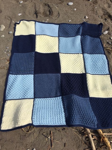 The Erie Waters CAL - Week Six | Rich Textures Crochet Chunky Crochet Baby Blanket, Knit Throw Blanket Pattern, Knitting Blankets, Crochet Ripple Blanket, Crochet Square Blanket, Throw Blanket Pattern, Blue Baby Blanket, Home Stretch, Crochet Blanket Designs