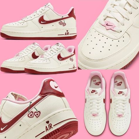 JustFreshKicks on Instagram: "Official Look at the 2023 Nike Air Force 1 Low “Valentine’s Day” releasing next month. 🏩" Valentine Dunks, Dunks 2023, Tennis Shoes Outfit, Nike Shoes Girls, Pretty Shoes Sneakers, All Nike Shoes, Nike Air Shoes, Cute Nike Shoes, Cute Sneakers