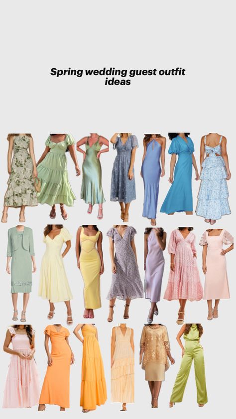 Spring wedding guest outfit ideas Pastel Wedding Guest Dress Code, Pastel Wedding Dress Guest, Wedding Guest Mood Board, Garden Wedding Outfit Guest, Garden Wedding Guest Outfit, Spring Wedding Guest Attire, Spring Wedding Guest Outfit, Pastel Wedding Dresses, Formal Wedding Guest Attire