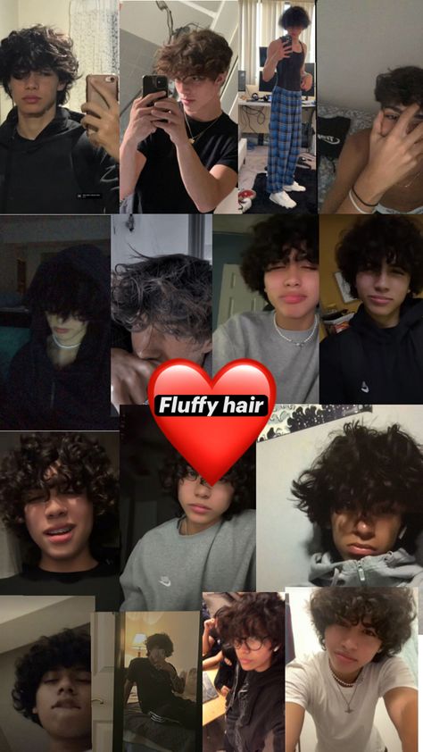 Broooo I loveeee fluffyyyyy hairrrrr boyssssss Fluffy Hair, Curly Hair, Hair