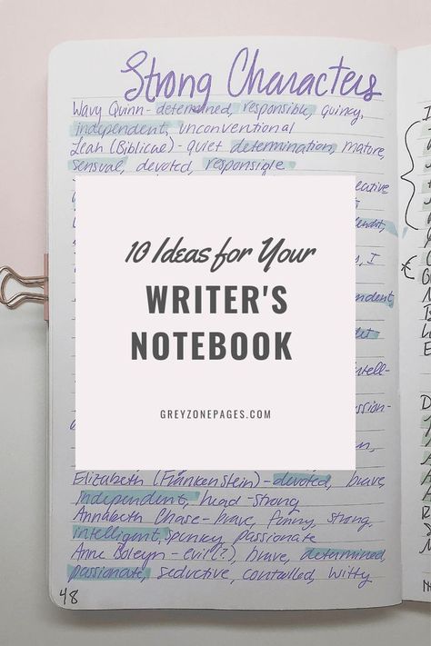 Read for a peak into a novelist's notebook for ten creative ideas for your own writer's notebook. A Writer's Life, Writers Notebook, Writing Crafts, Writing Notebook, Planner Pdf, Book Writing Tips, Writing Project, Writing Resources, Writing Life