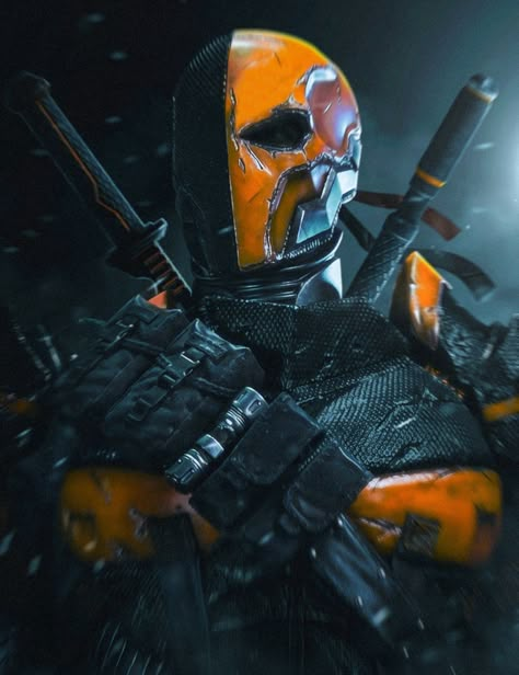 Deathstroke Joe Manganiello Deathstroke, Deathstroke Art, Villains Wallpaper, Deathstroke Dc, Macbook Ideas, Deathstroke Comics, Steampunk Vehicles, Dc Deathstroke, Deathstroke The Terminator