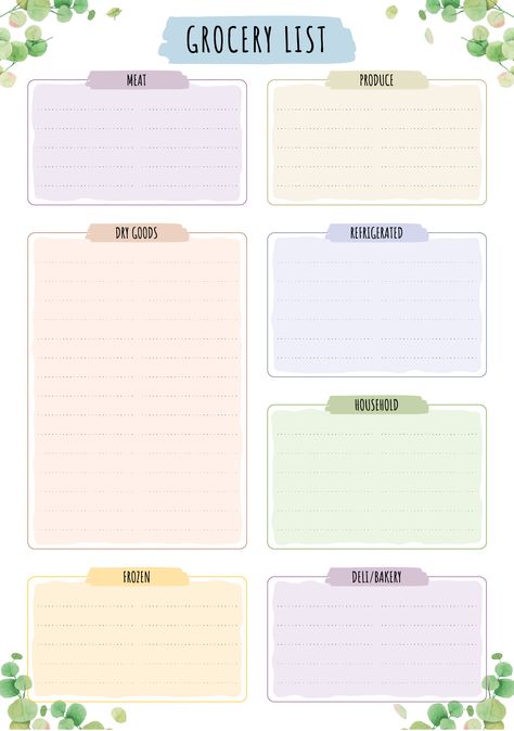 Weekly Shopping List Template, Good Notes Grocery List Template, Groceries List Template, Digital Grocery List Template, Goodnotes Grocery List Template, Shopping List Template Aesthetic, Grocery List Template Aesthetic, Grocery List Design, Cute List Template