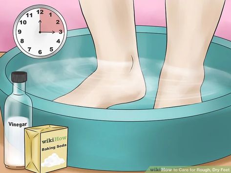 3 Ways to Care for Rough, Dry Feet - wikiHow Dry Feet Remedies, Soften Heels, Dry Skin Routine, Dry Skincare, Hand And Foot Care, Musculoskeletal System, Rough Heels, Cracked Heels, Hand Crochet Baby Blanket