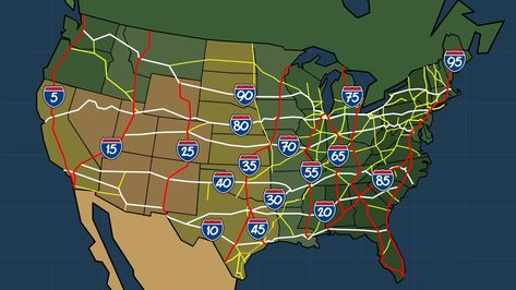 Nomad Living, Pennsylvania Turnpike, Usa Places, Highway Map, Urban Sprawl, Stick Figure Animation, Interstate Highway, Esl Lessons, Camping Stuff