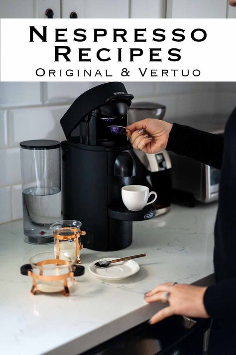 Take your at home coffee to the next level with these Nespresso recipes - includes original and vertuo Nespresso recipes. Nespresso Original Recipes, Nespresso Vertuo Next Recipes, Healthy Nespresso Recipes, Nespresso Chiaro Recipes, Nespresso Vertuo Recipes, Vertuo Nespresso, Nespresso Recipes Vertuoline, Mocha Latte Recipe, Nespresso Classic Sale