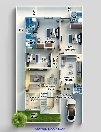 Top 50 Amazing House Plan Ideas - Engineering Discoveries 40x60 House Plans, House Plans 3d, House Plan Ideas, 30x50 House Plans, Budget House Plans, A House Plan, 30x40 House Plans, Small Modern House Plans, 2bhk House Plan