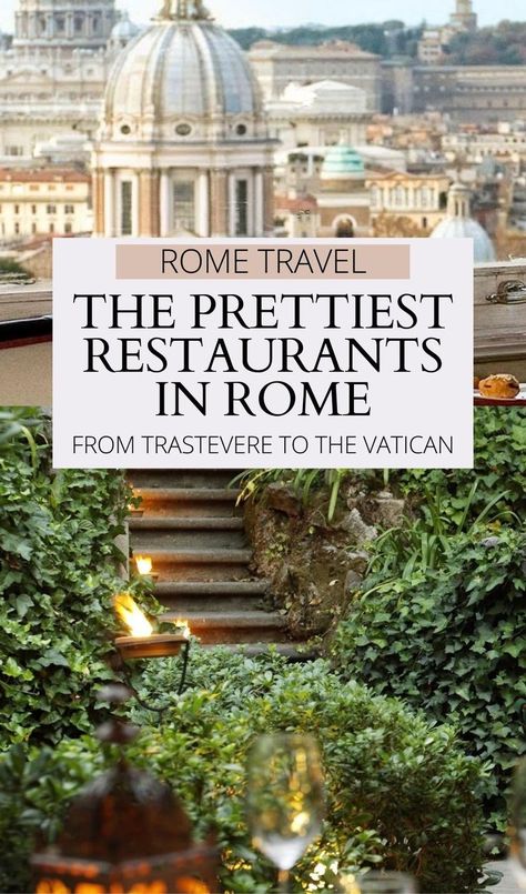 Discover the most instagrammable restaurants in Rome, Italy to taste some of the finest Italian dishes! From rooftop restaurants to floral places, you'll find here the most beautiful restaurants in Rome for a romantic date! best things to do in rome | best places to visit in rome | rome travel guide | rome food guide | rome travel bucket list | best restaurants in rome | best things to do in rome for couples | fancy restaurants in rome | romantic date ideas in rome | best food in rome Rome Italy Food, Food In Rome, Places To Visit In Rome, Best Food In Rome, Instagrammable Restaurants, Most Beautiful Restaurants, 2 Days In Rome, Rome Bucket List, Free Things To Do In Rome