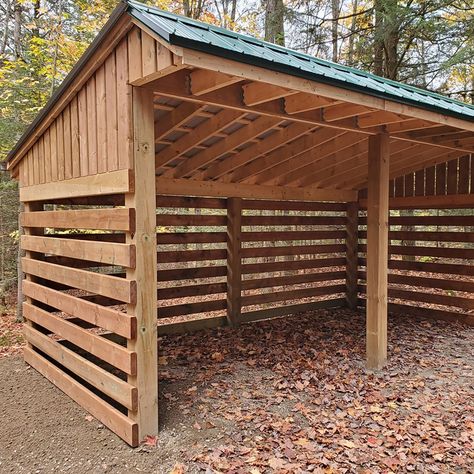 Black Dog | Landscaping and Total Property Care in Muskoka Wood Shed Design, Dog Landscaping, Woodshed Ideas, Wood Shed Ideas, Firewood Storage Outdoor, Diy Carport, Shed Blueprints, Loafing Shed, Wood Shed Plans