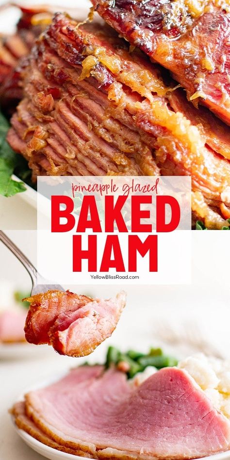 Pineapple Glazed Ham Glazed Baked Ham, Ham Recipes Baked, Fancy Store, Honey Glazed Ham, Brown Sugar Recipes, Honey Baked Ham, Holiday Ham, Smoked Food, Glazed Ham