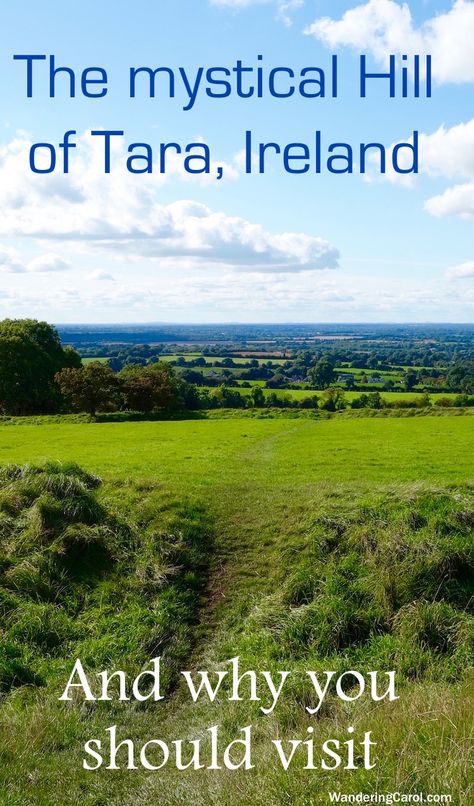 Visiting the Hill of Tara https://wanderingcarol.com/visiting-the-hill-of-tara-ireland/ Hill Of Tara, Ireland Places To Visit, Cultural Travel, Travel Ireland, Train Tour, Ireland Vacation, Travel Trends, Visit Ireland, Travel Plan