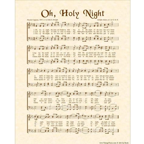 OH HOLY NIGHT 8x10 Antique Hymn Art Print Vintage Verses - Etsy Hymn Print, Hymn Art, Hymn Sheet Music, Hymn Music, Hymns Lyrics, Christian Song Lyrics, Great Song Lyrics, Christmas Sheet Music, Holiday Songs