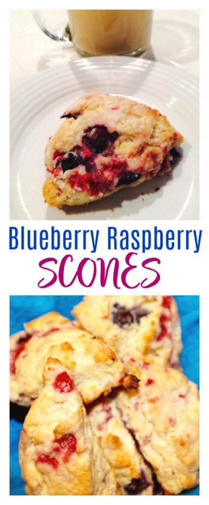 Raspberry Blueberry Desserts, Blueberries And Raspberries Recipes, Raspberry Scones Recipe Easy, Blueberry Raspberry Recipes, Blueberry Raspberry Muffins, Raspberry Scones Recipe, Dessert Bread Recipes, Mixed Berry Scones, Scones Blueberry