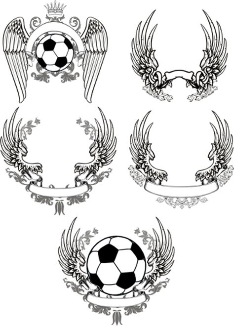 Scrolled Wings Designs Soccer Tattoos, Football Tattoo, American Indian Tattoos, Floral Ornaments, Wing Tattoo, Indian Tattoo, Modern Tattoos, Wings Tattoo, Wings Design