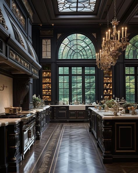 Classic Mansion, Gothic Kitchen, Gothic Mansion, Modern Gothic, Dream Life House, Dark Home, Dream House Rooms, Fantasy House, Minimalist Architecture