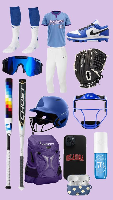 #softball practice Softball Clothes, Softball Aesthetic, Softball Bag, Softball Practice, Softball Bags, Softball Uniforms, Softball Outfits, Softball Equipment, Bag Ideas