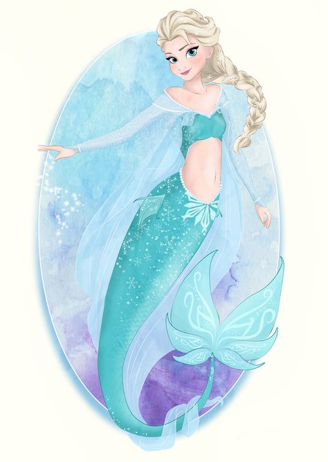 Elsa (Frozen) https://www.youtube.com/watch?v=Zpxo-b5luCE Disney Princesses As Mermaids, Elsa Mermaid, Disney Mermaids, Frozen Mermaid, Walt Disney Princesses, Disney Frozen Elsa Art, Fantasy Mermaids, Disney Princess Elsa, Images Disney