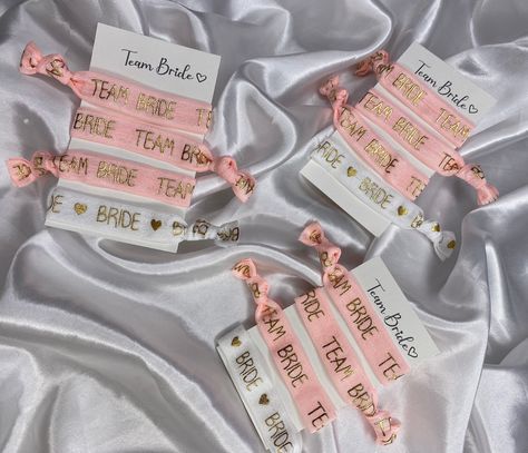 Bride Tribe Bracelet, Gold Hair Band, Bride Bracelet, Bridesmaid Favors, Bachelorette Party Beach, White Bridesmaid, Bridal Party Favors, Pink Bride, White Bride