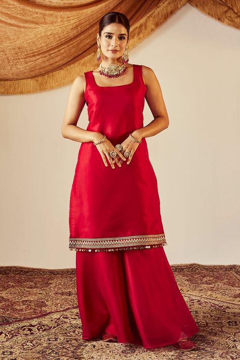 Tissue Kurta, Tissue Dupatta, Stylish Kurtis Design, Red Kurta, Kurta Pant Set, Wedding Party Outfits, Traditional Indian Dress, Pakistani Fashion Party Wear, Beautiful Pakistani Dresses