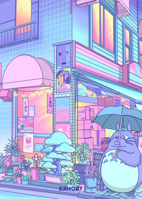 Future City Illustration, Pastel Vaporwave Aesthetic, Neon Phone Wallpapers, Japanese Futurism, Pastel Vaporwave, Cyberpunk Vaporwave, Lo-fi Aesthetic, Vaporwave Wallpaper, Vaporwave Art