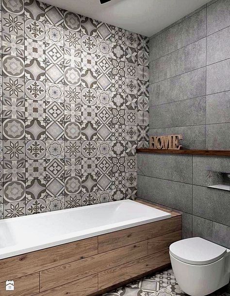 Trendy Bathroom Tiles, Bad Inspiration, Decor Baie, Bathroom Tiles, Wood Bathroom, Bathroom Floor Tiles, Grey Bathrooms, Bathroom Renos, Laundry In Bathroom