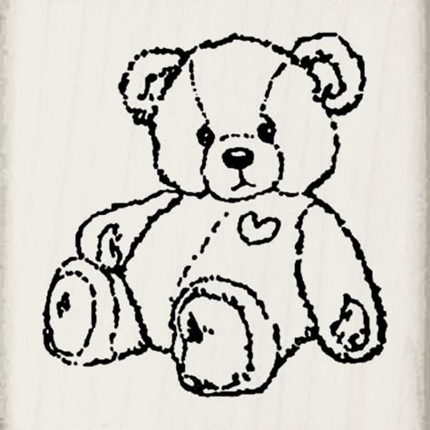 Grunge Teddy Bear Aesthetic, Teddy Bear With Heart Tattoo, Teddy Bear Holding Heart Tattoo, Vintage Bear Drawing, Dainty Teddy Bear Tattoo, Teddy Bear Tattoo Stencil, Stuff Animal Drawing, Teddy Bear Aesthetic Drawing, Bear With Heart Drawing