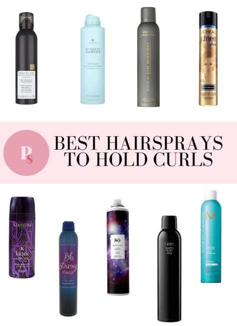 Best Hairspray to Hold Curls: Top 21 Picks - Paisley & Sparrow Products To Keep Hair Curled, Curling Fine Hair, Best Hairspray, Curling Straight Hair, Hair Volume Spray, Curling Hair, Scrub Corpo, Best Salon, Perfect Curls