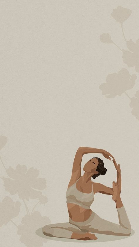 Women's spiritual aesthetic iPhone wallpaper | Free Photo Illustration - rawpixel Yoga Aesthetic Vision Board, Wellness Motivation Aesthetic, Yoga Wallpaper Aesthetic, Health Images For Vision Board, Wallpaper Aesthetic Woman, Aesthetic Yoga Pictures, Notion Images Aesthetic, Vision Board Sport, Woman Illustration Wallpaper