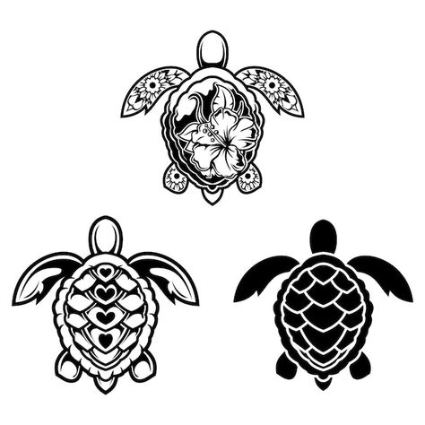 Vector set of ocean turtles with hawaiia... | Premium Vector #Freepik #vector #sea-turtle #turtle #sea-animals #sea Sea Turtle Tattoo Ideas, Turtle Tattoo Ideas, Turtle Vector, Hawaiian Turtle, Sea Turtle Tattoo, Hawaiian Design, Ocean Turtle, Turtle Sea, Hawaiian Designs